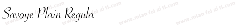 Savoye Plain Regula字体转换